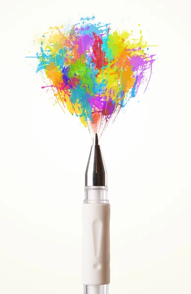 Spruzzi di vernice che escono dalla penna — Foto Stock