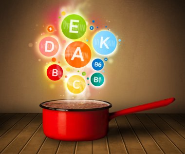 tencereye çıkan renkli vitaminler