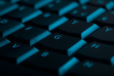 Kopyalama alanı olan klavye yakın plan