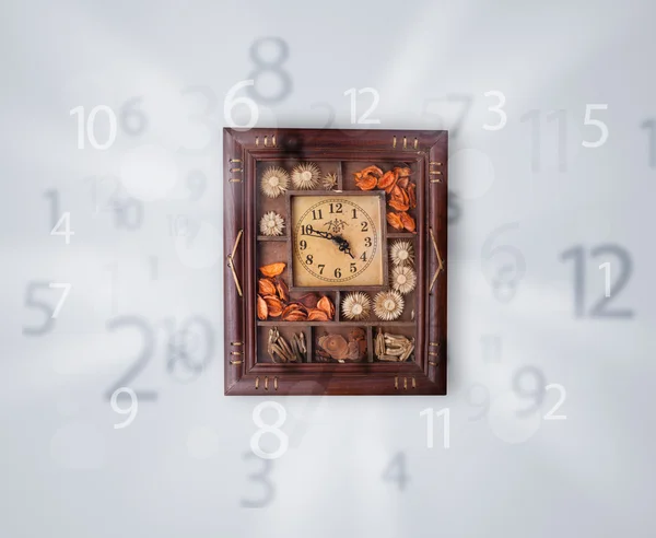 Modern clock with numbers comming out — Stock Photo, Image