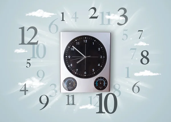 Modern clock with numbers on the side — Stock Photo, Image