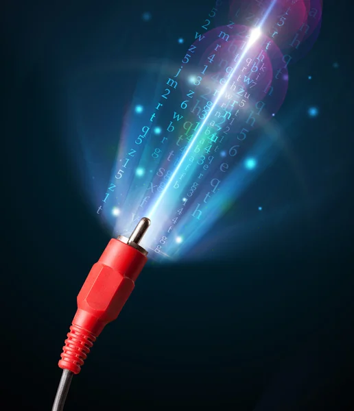 Glowing electric cable — Stock Photo, Image