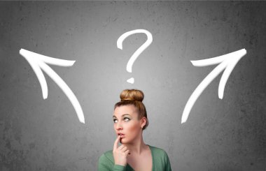 genç kadın bir karar alarak