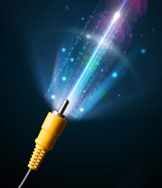 Glowing electric cable — Stock Photo, Image