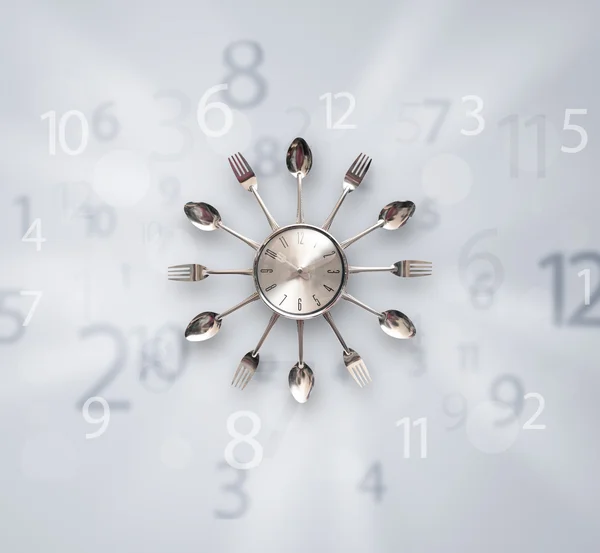 Relógio moderno com números saindo — Fotografia de Stock