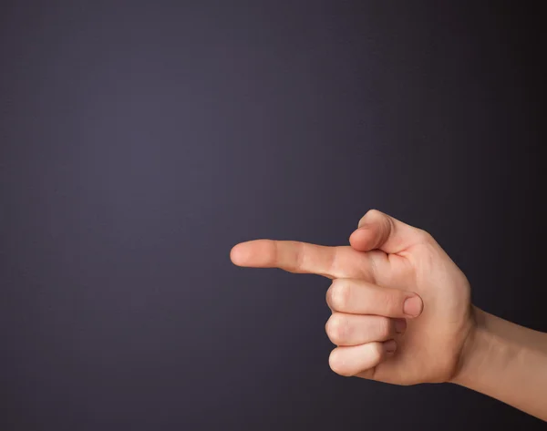 Gun shaped man hand — Stock Photo, Image