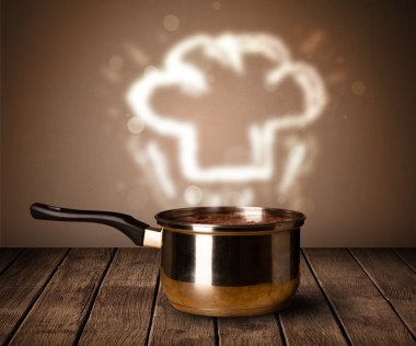 tencereye Yukarıda chef şapka