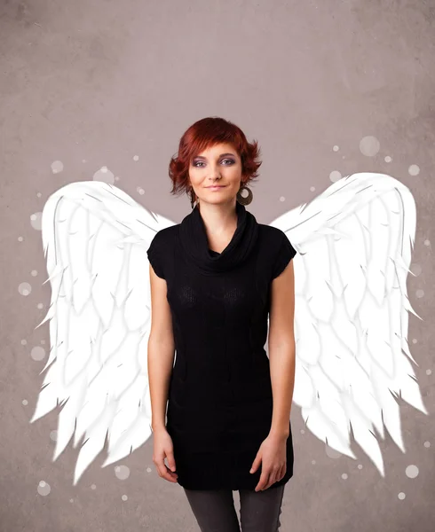 Cute person with angel illustrated — Stock Photo, Image