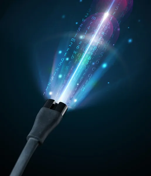 Świecące kabel elektryczny — Zdjęcie stockowe