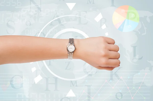 Relojes con concepto de negocio de tiempo y finanzas del mundo — Foto de Stock