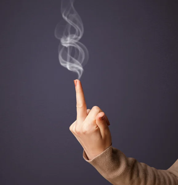 Pistola en forma de mano mujer —  Fotos de Stock