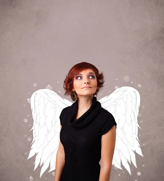 Cute person with angel illustrated — Stock Photo, Image