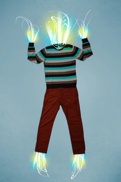 Günlük kıyafet konseptinde enerji ışını — Stok fotoğraf