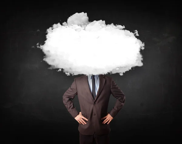Homme d'affaires avec nuage blanc sur la tête concept — Photo