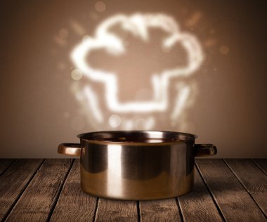 tencereye Yukarıda chef şapka