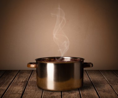 eski ahşap masa pot