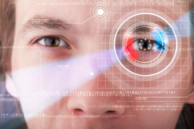 Teknisyen gözlü bir siber.