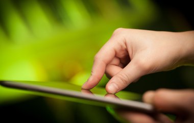 tablet PC ile boş alanı işaret parmağı