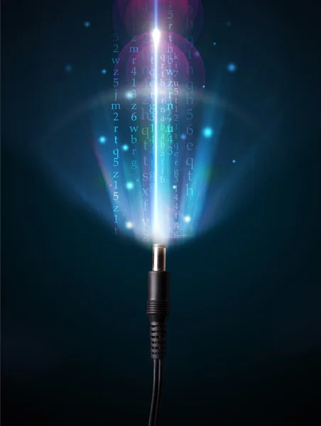 Glowing electric cable — Stock Photo, Image