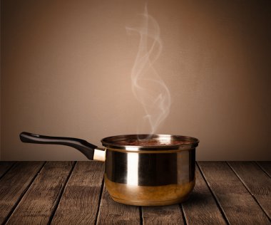 eski ahşap masa pot