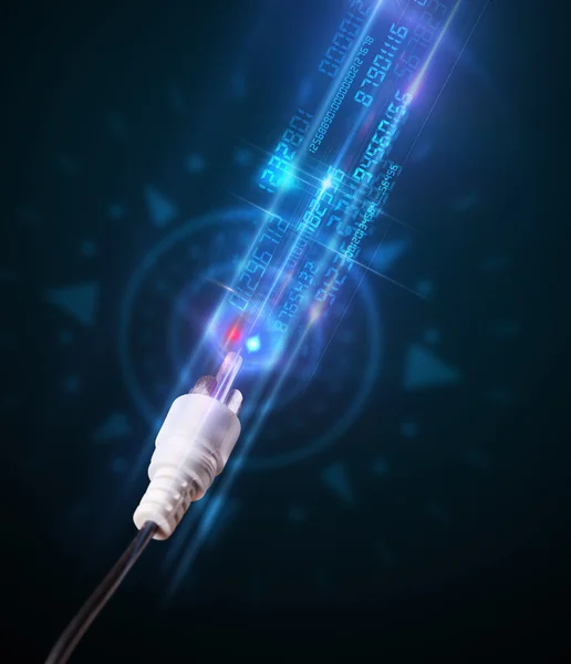 Glowing electric cable — Stock Photo, Image