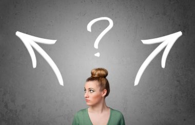 genç kadın bir karar alarak