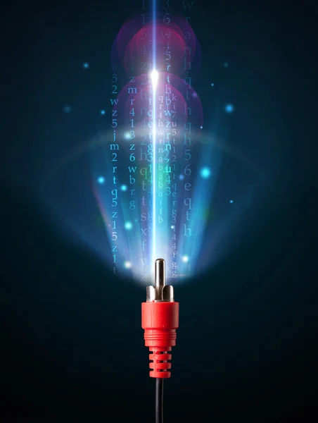 Glowing electric cable — Stock Photo, Image