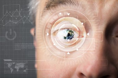 Teknisyen gözlü bir siber.