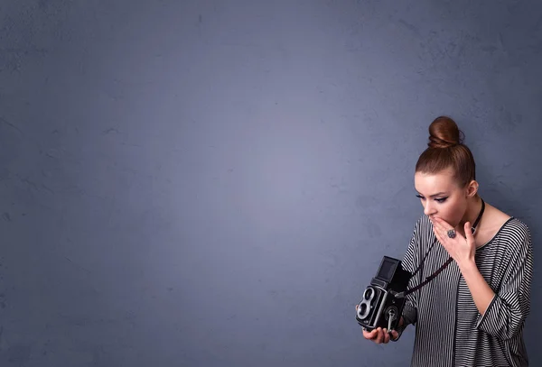 Fotograf fotografowania zdjęć z obszaru miejsce — Zdjęcie stockowe