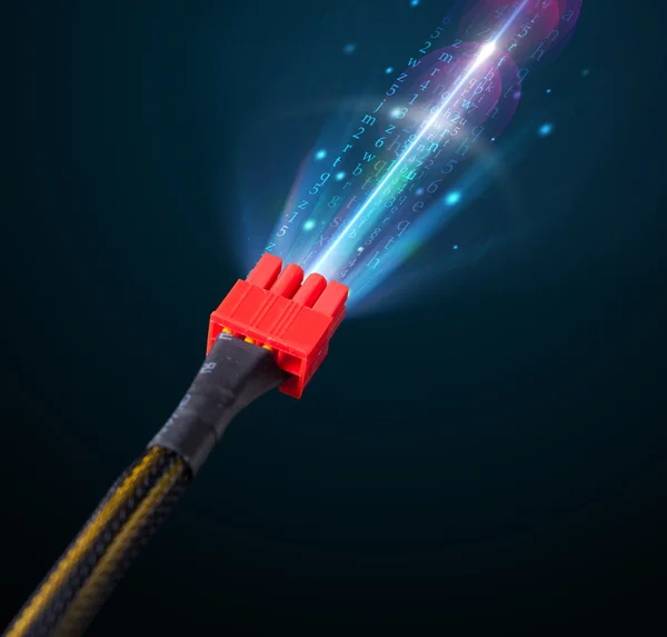 Parlayan elektrik kablosu — Stok fotoğraf