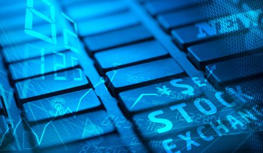 Işıldayan iş simgelerine sahip klavye