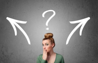 genç kadın bir karar alarak