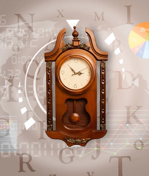 Clocks with world time and finance business concept — Stock Photo, Image
