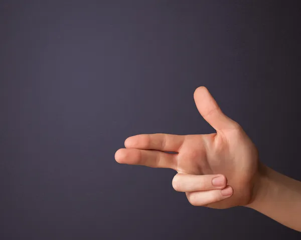 Gun shaped man hand — Stock Photo, Image