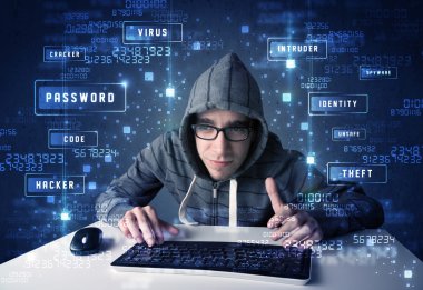 Siber simgelerle donatılmış teknoloji programlama 