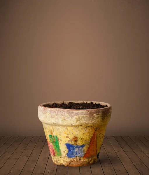 Flowerpot com espaço de cópia — Fotografia de Stock