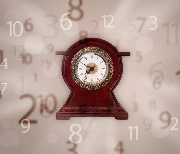 Vintage clock with numbers on the side — Stock Photo, Image