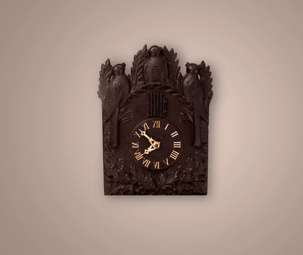Vintage old clock with showing preicse time — Zdjęcie stockowe