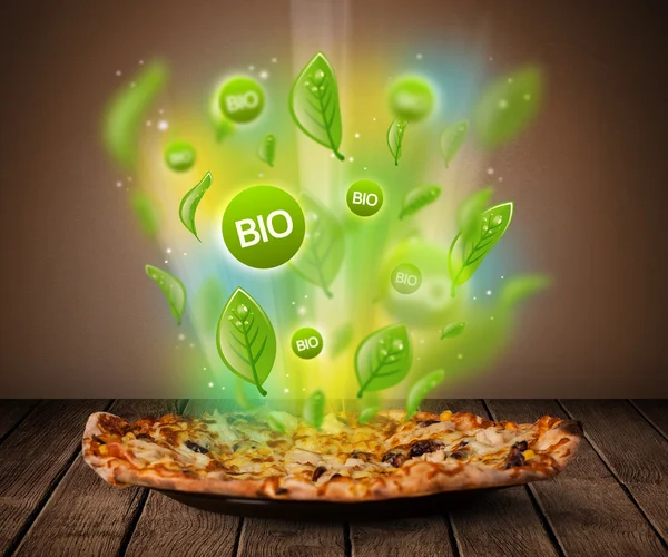 Piatto bio verde sano di cibo — Foto Stock