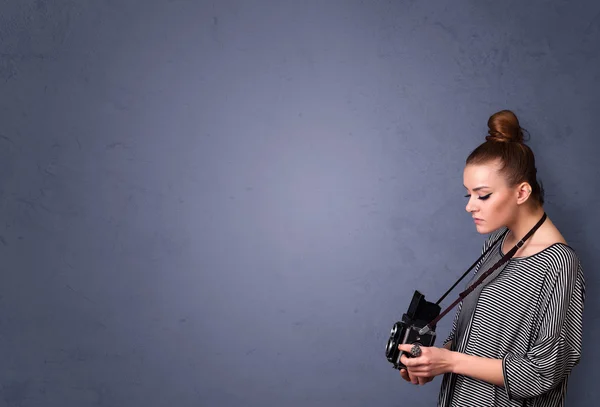 Fotograf fotografowania zdjęć z obszaru miejsce — Zdjęcie stockowe