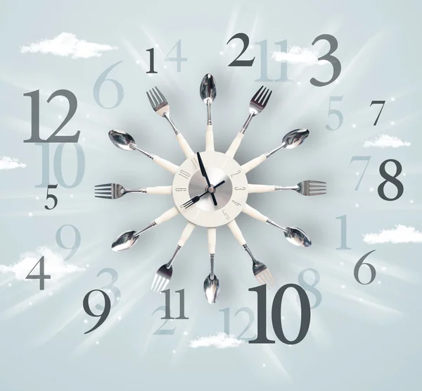 Modern clock with numbers on the side — Stock Photo, Image