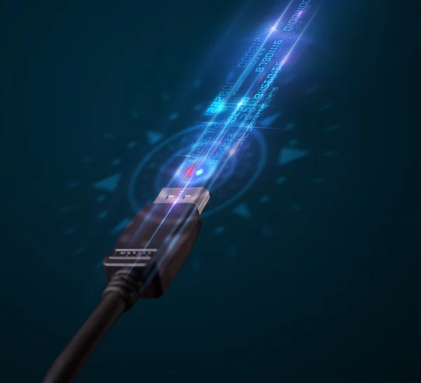 Glowing electric cable — Stock Photo, Image