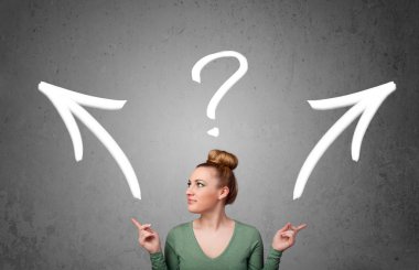 genç kadın bir karar alarak