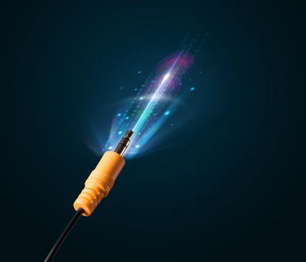 Świecące kabel elektryczny — Zdjęcie stockowe