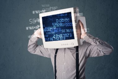 Bilgisayar veri kavramını hesaplayan insan siber monitörü