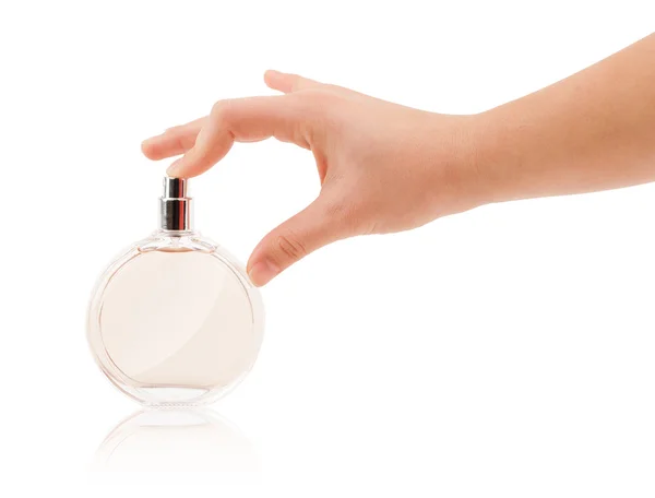 Woman hands spraying perfume — Stock Photo, Image