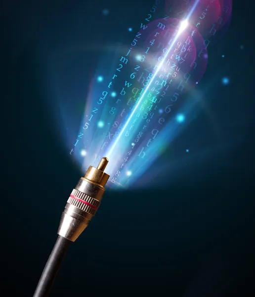 Glowing electric cable — Stock Photo, Image