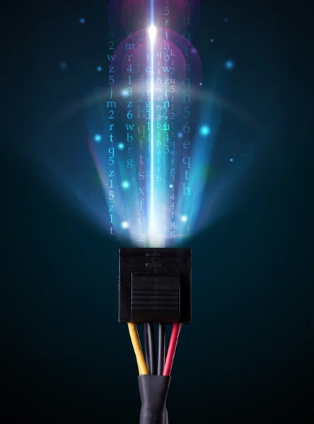 Glowing electric cable — Stock Photo, Image