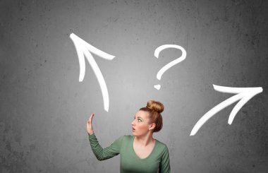 genç kadın bir karar alarak