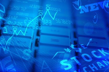 Işıldayan iş simgelerine sahip klavye